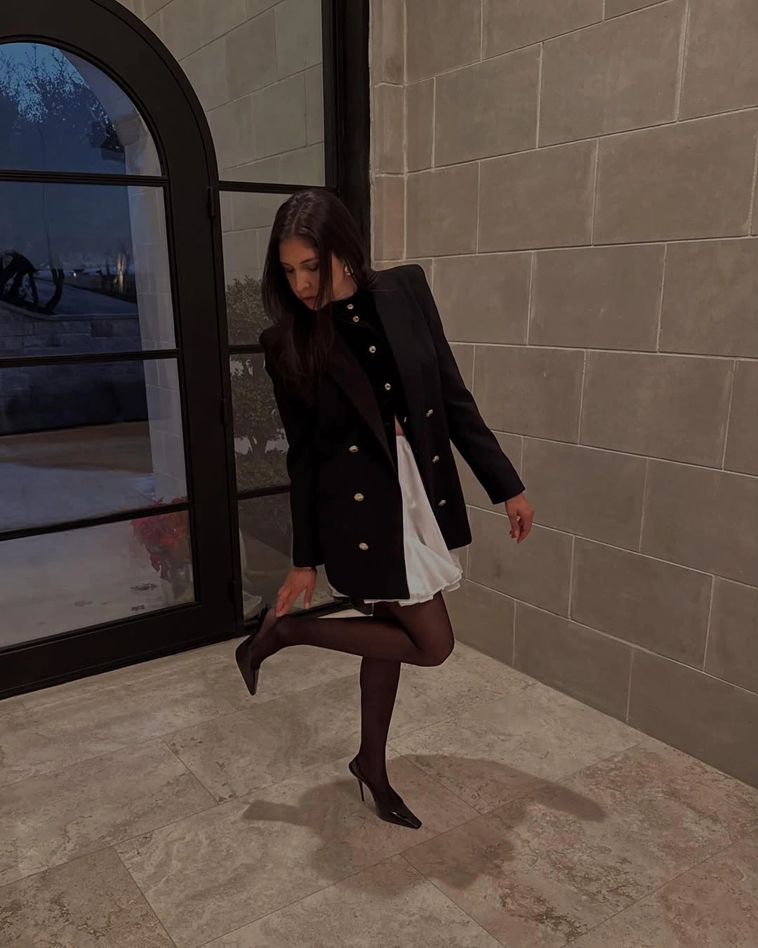 fall going out outfits 2026 Tailored Black and White for Effortless Evening Elegance
