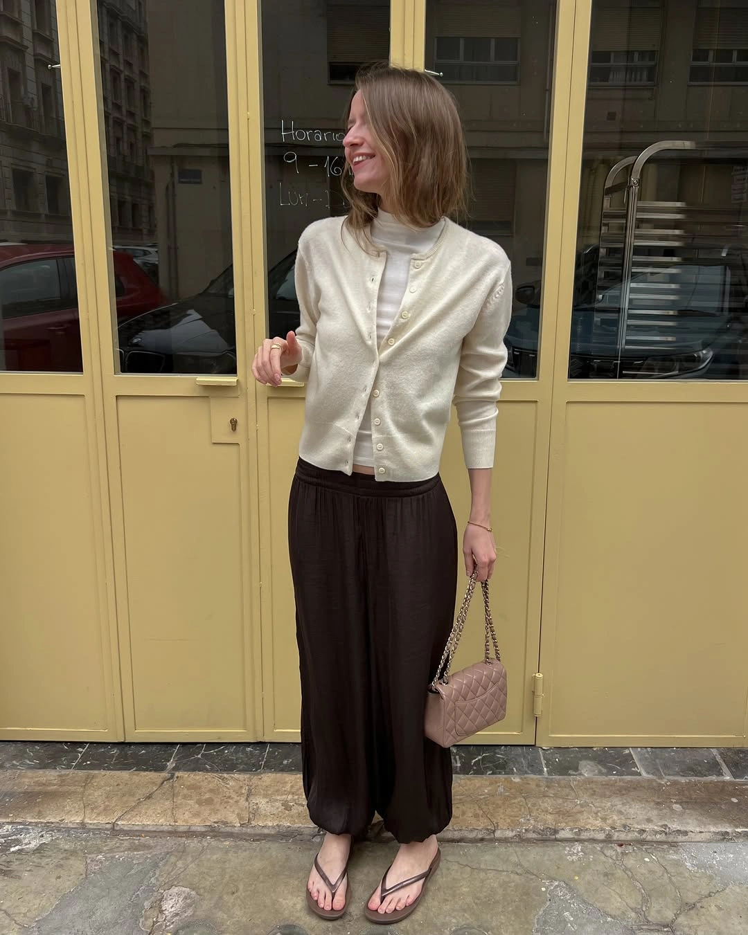 fall mom outfits 2026 Soft Neutral Knits for Warm Early Fall Days