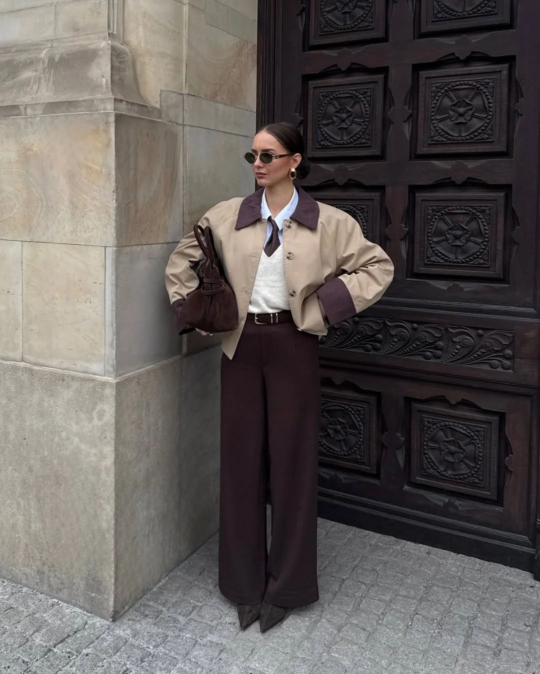 fall office outfits for women 2026 Preppy Tailoring with a Contemporary Twist