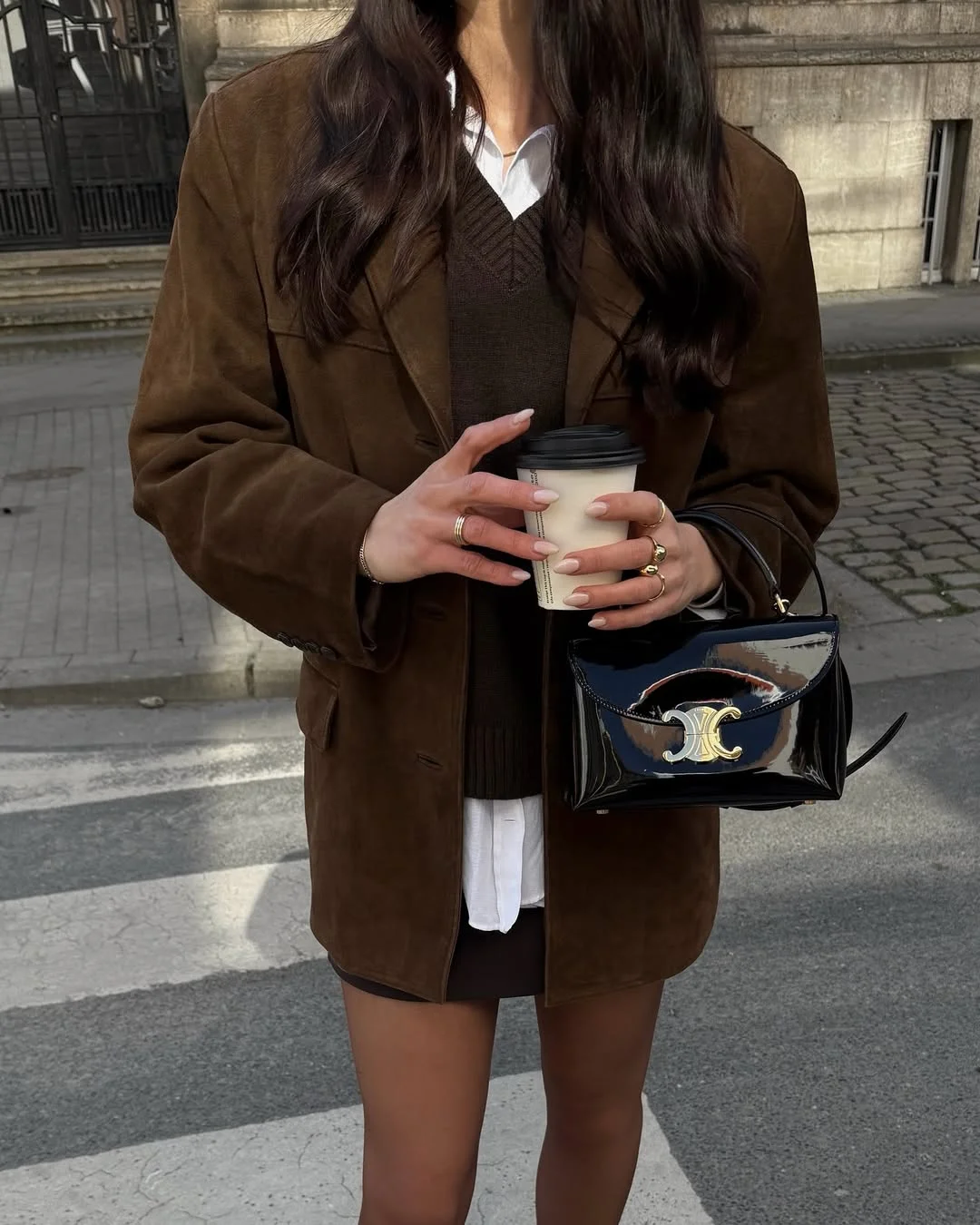 fall office outfits for women 2026 Chocolate Layers That Make Every Coffee Run Feel Stylish