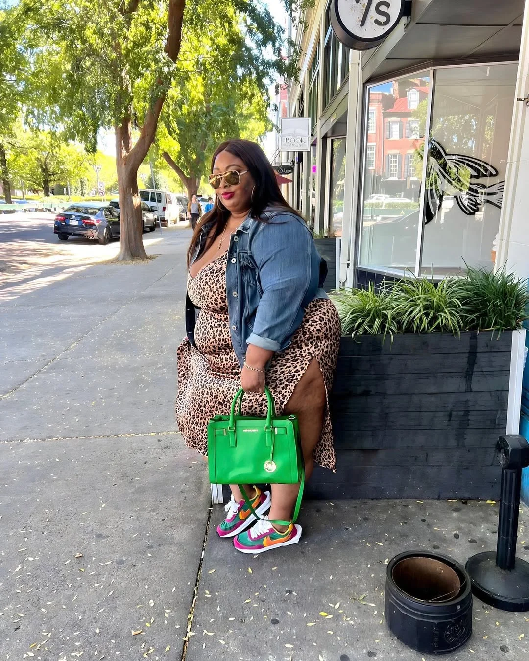 fall outfits for plus size women 2026 Animal Print Meets Denim For Weekend Confidence