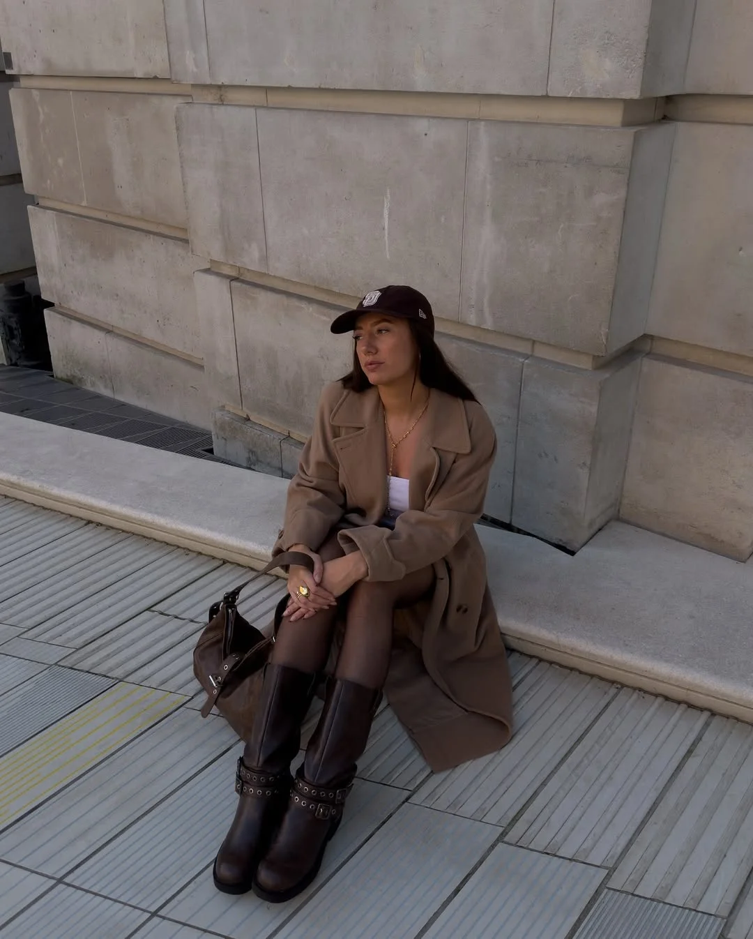 fall outfits with boots 2026 Relaxed Layers with Riding Boots and a Baseball Cap