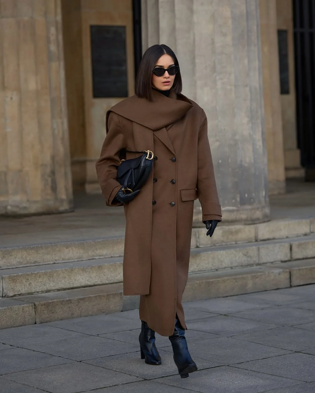 fall outfits with boots 2026 Architectural Tailoring in Rich Chocolate Tones