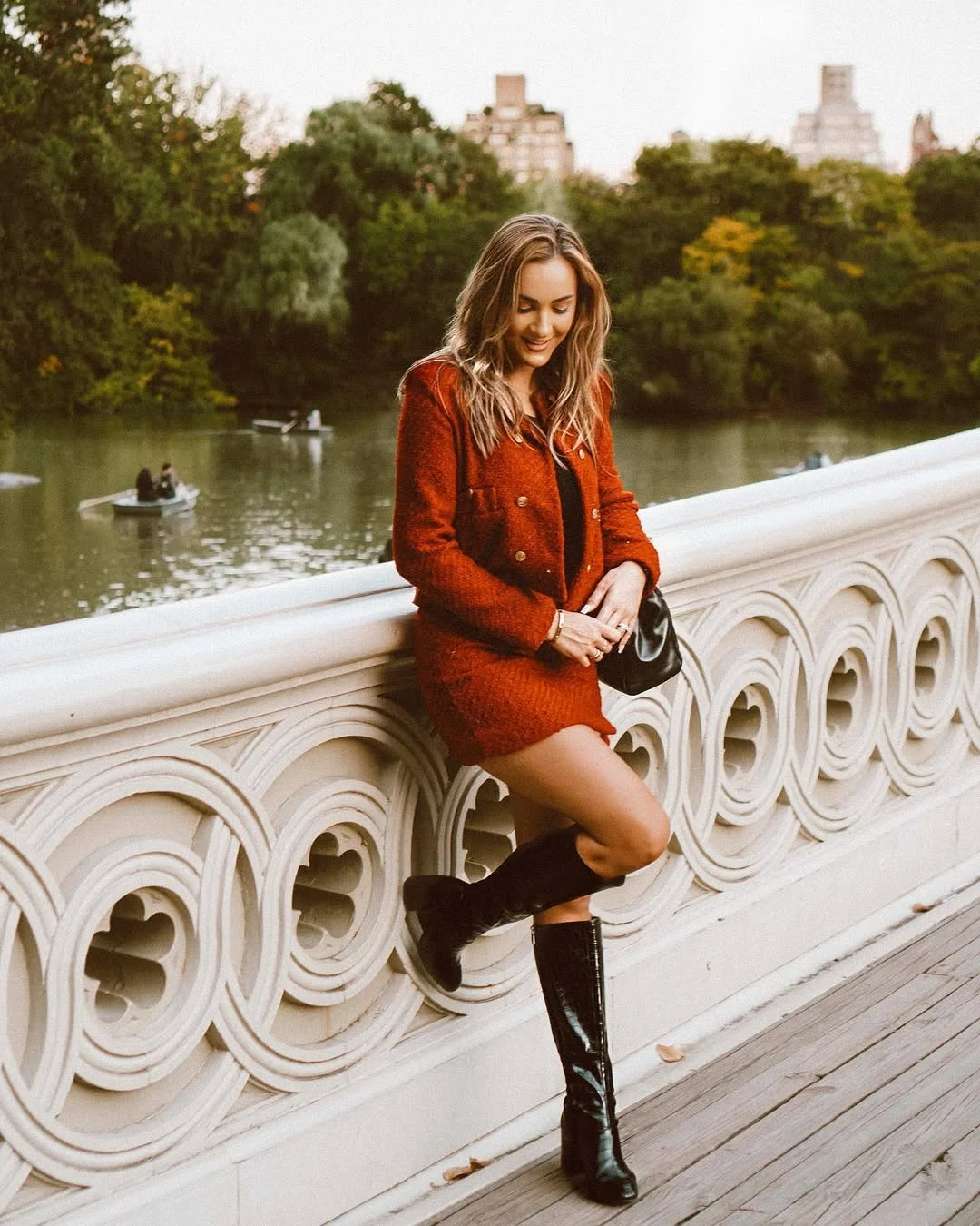 fall outfits with boots 2026 A Rich Autumn Dress That Never Misses