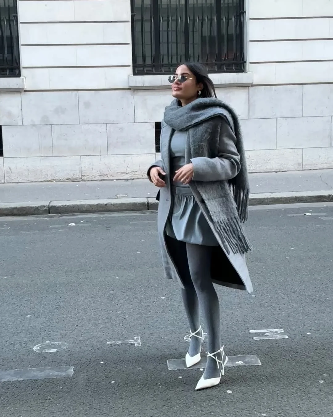 fall outfits with coat 2026 Monochrome Grey Layers That Feel Cozy Without Looking Heavy