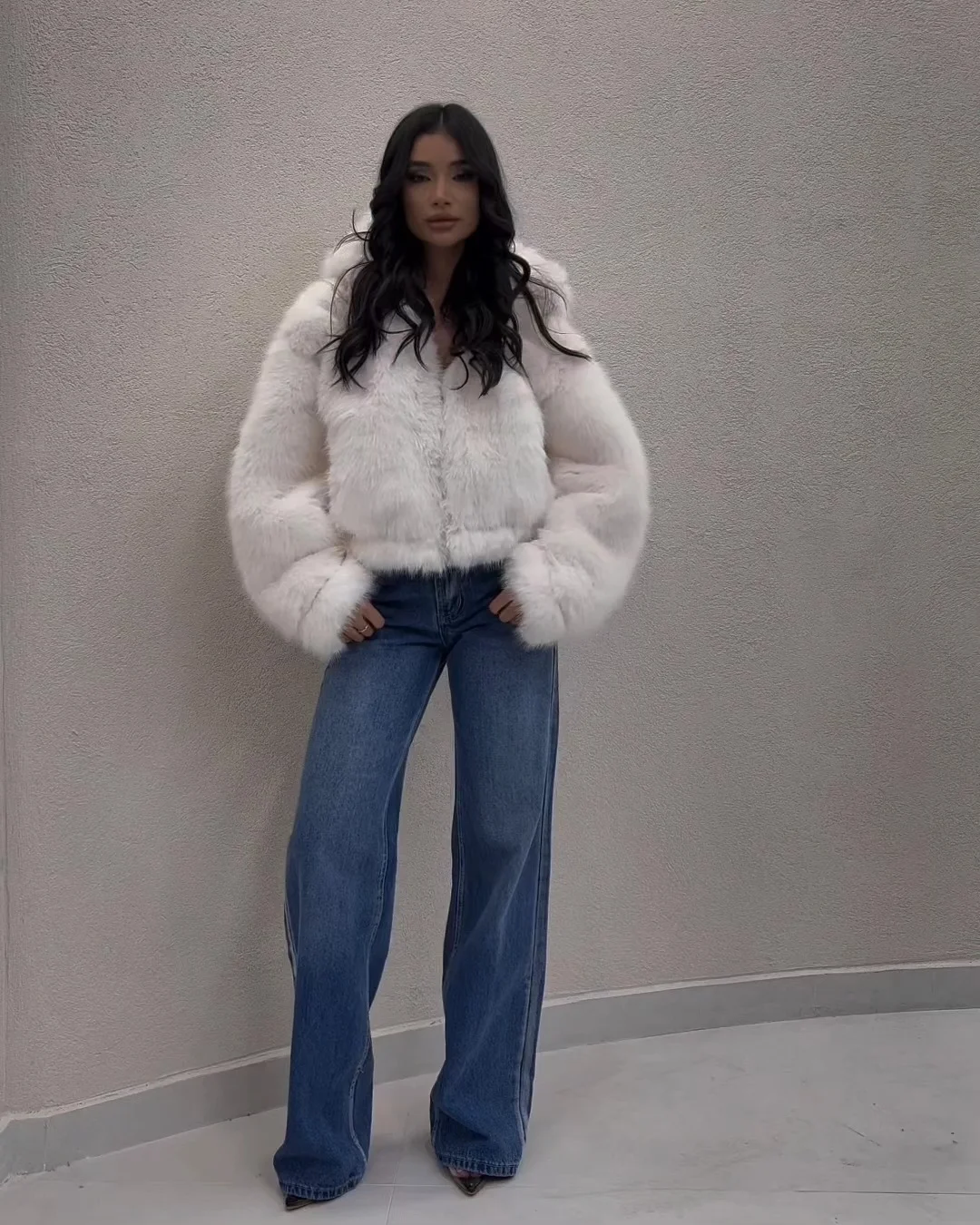 fall outfits with jeans 2026 Soft Faux Fur Layers for Chic Cold-Weather Denim
