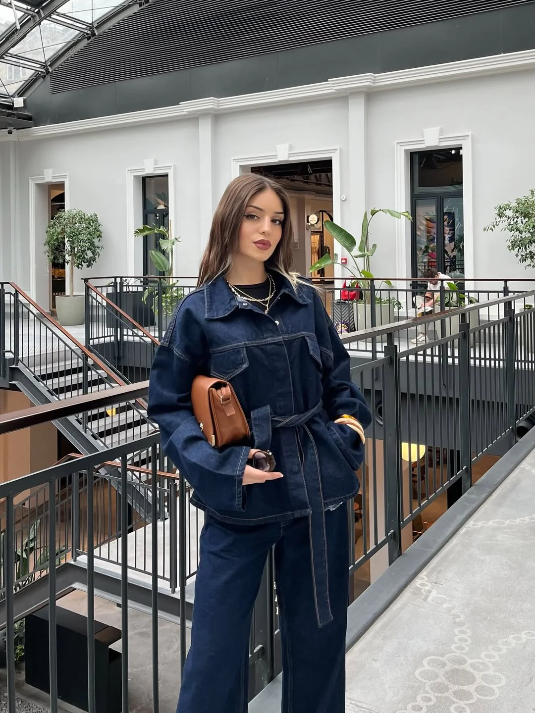 fall outfits with jeans jacket 2026 Belted Indigo Denim for an Elevated Everyday Look