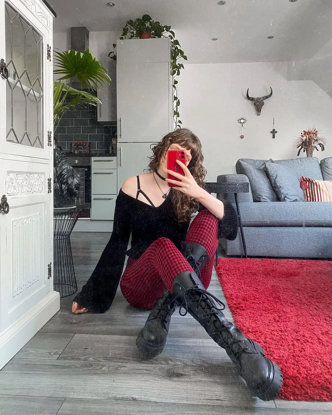 fall outfits with leggings and boots 2026 Grunge-Inspired Combat Boots With Statement Leggings