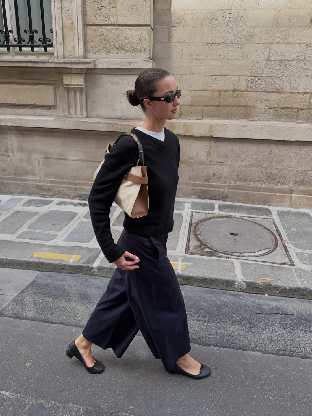 fall outfits with sweater 2026 Minimal Black Knit for a Refined City Walk