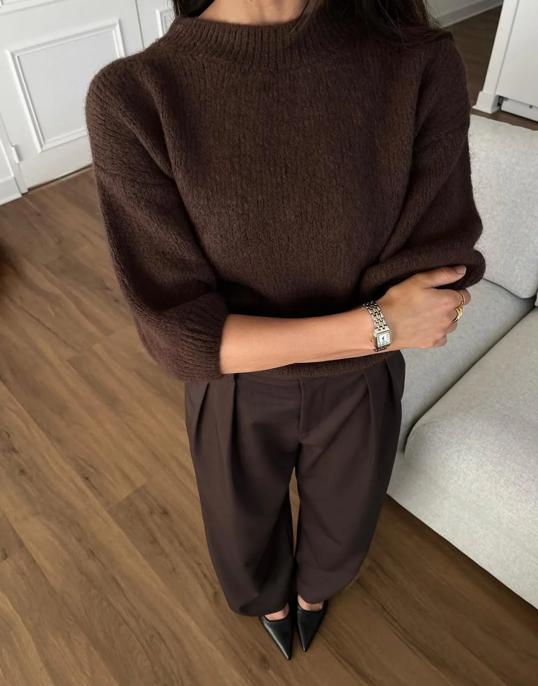 fall outfits with sweater 2026 Chocolate Brown Monochrome Always Looks Expensive