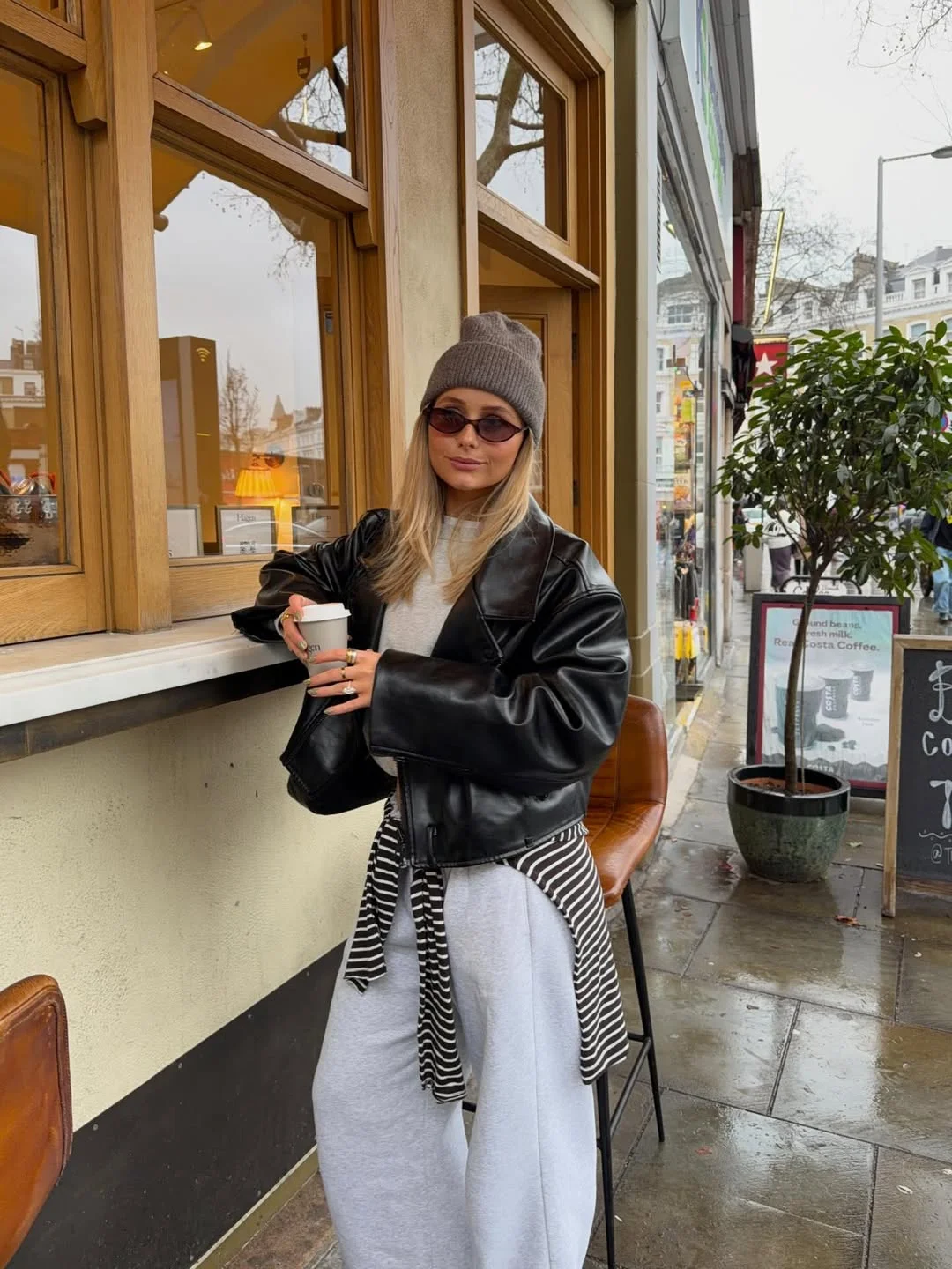 fall outfits with sweater 2026 Leather Layers Elevate an Everyday Sweater Look