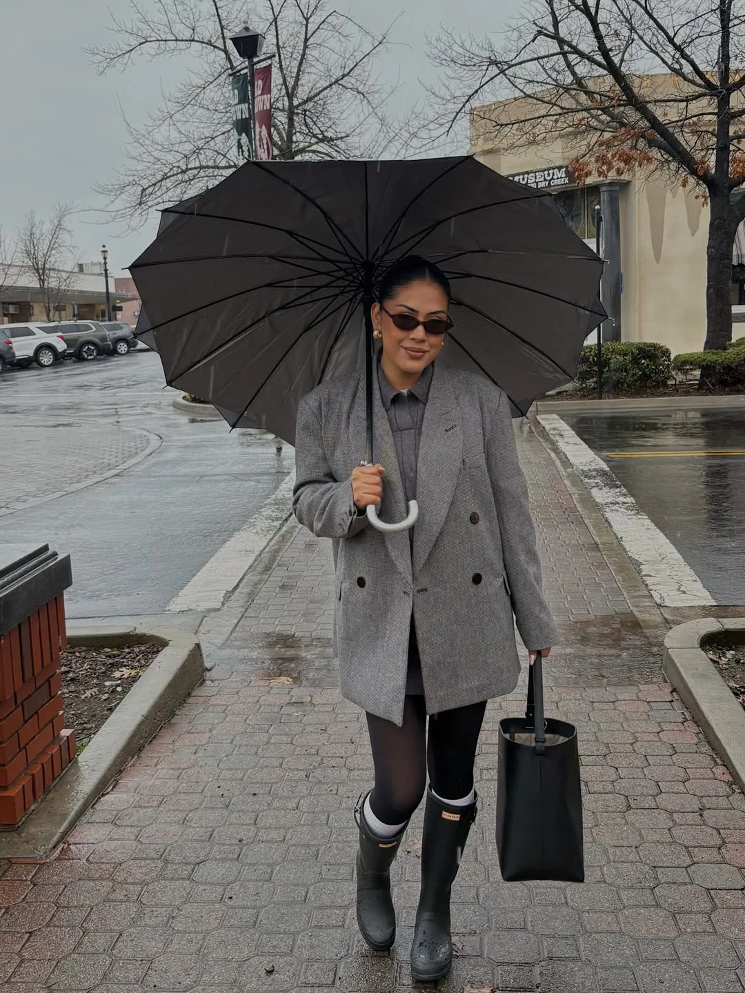 fall outfits with tights and skirt 2026 Rainy Day Layers That Feel Effortlessly Chic