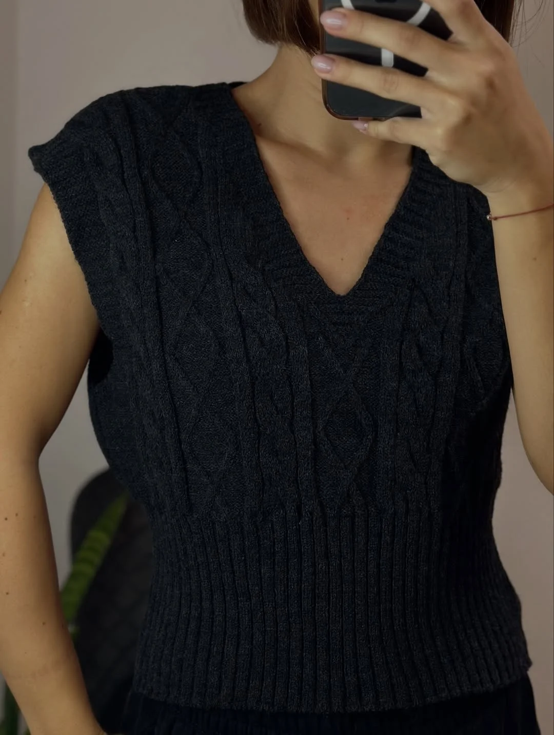 fall outfits with vests 2026 Classic Black Cable Knit Never Goes Out of Style