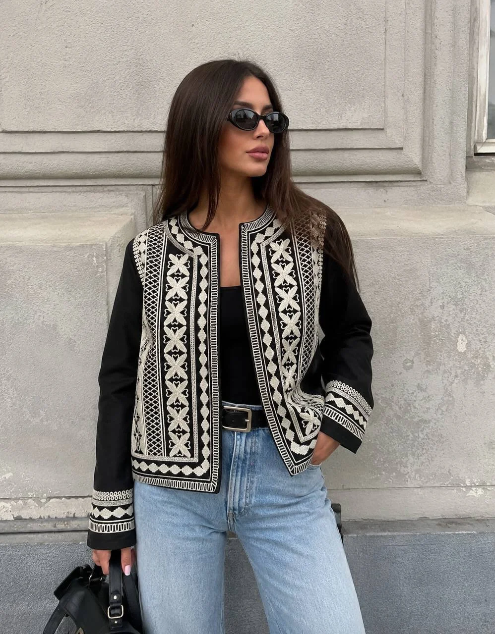 fall outfits with vests 2026 Statement Embroidery Gives Classic Layers a Fresh Twist
