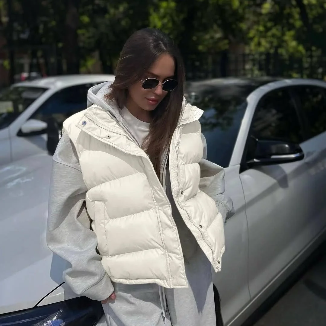 fall outfits with vests 2026 Relaxed Puffer Vest Styling for Chilly Mornings