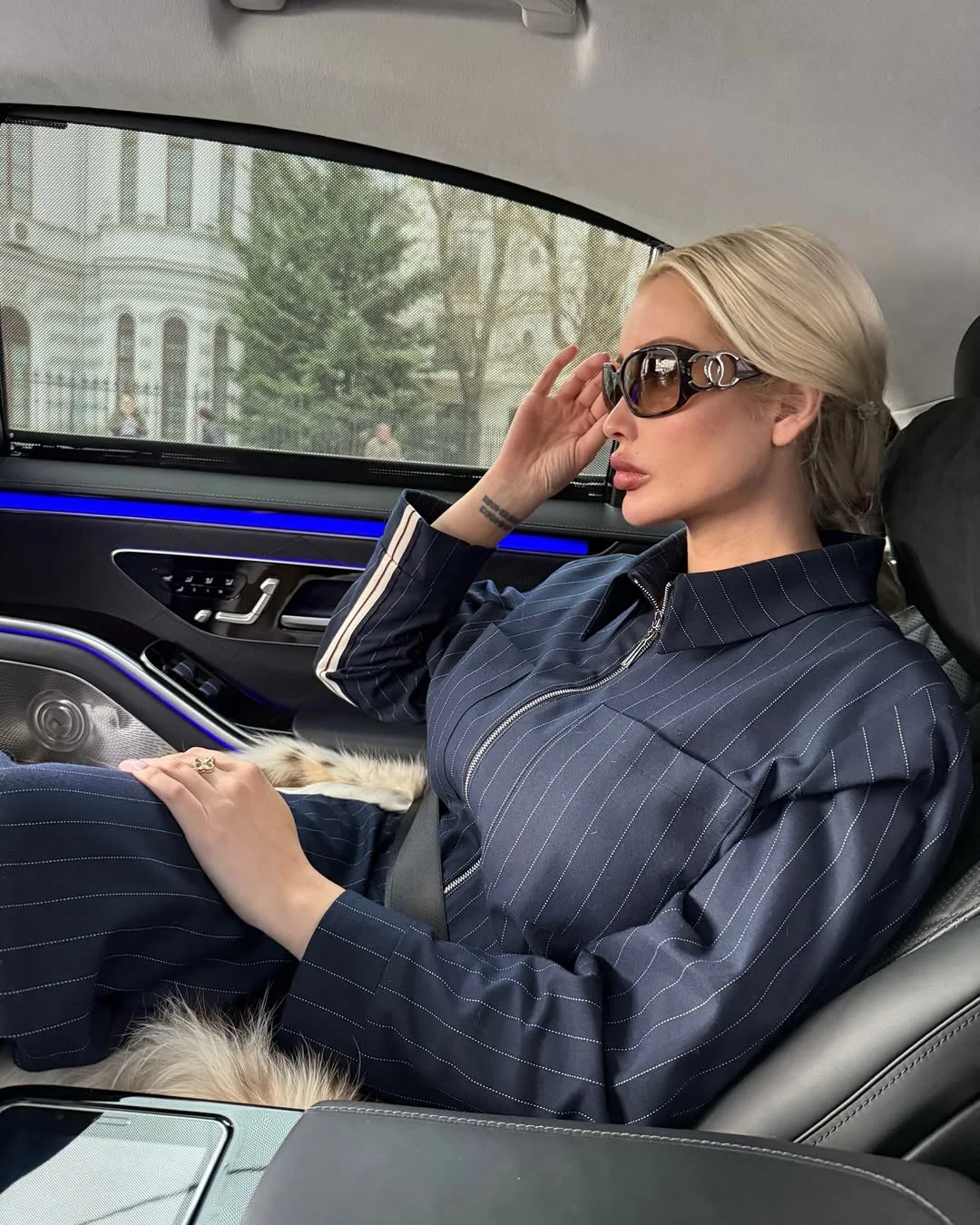 fall smart casual work outfit for women 2026 Navy Pinstripes Are Quietly Becoming The New Power Move