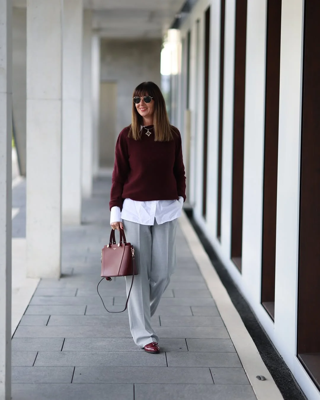 fall smart casual work outfit for women 2026 Soft Knitwear And Loose Trousers Are The New Casual Friday Uniform