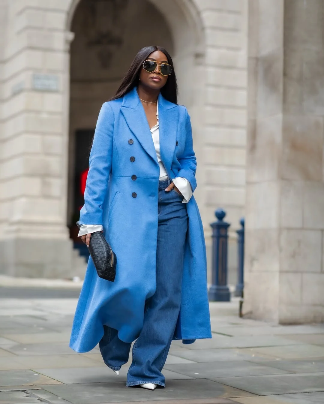 fall street fashion nyc 2026 Powder Blue Coats Are Replacing Traditional Neutrals This Fall