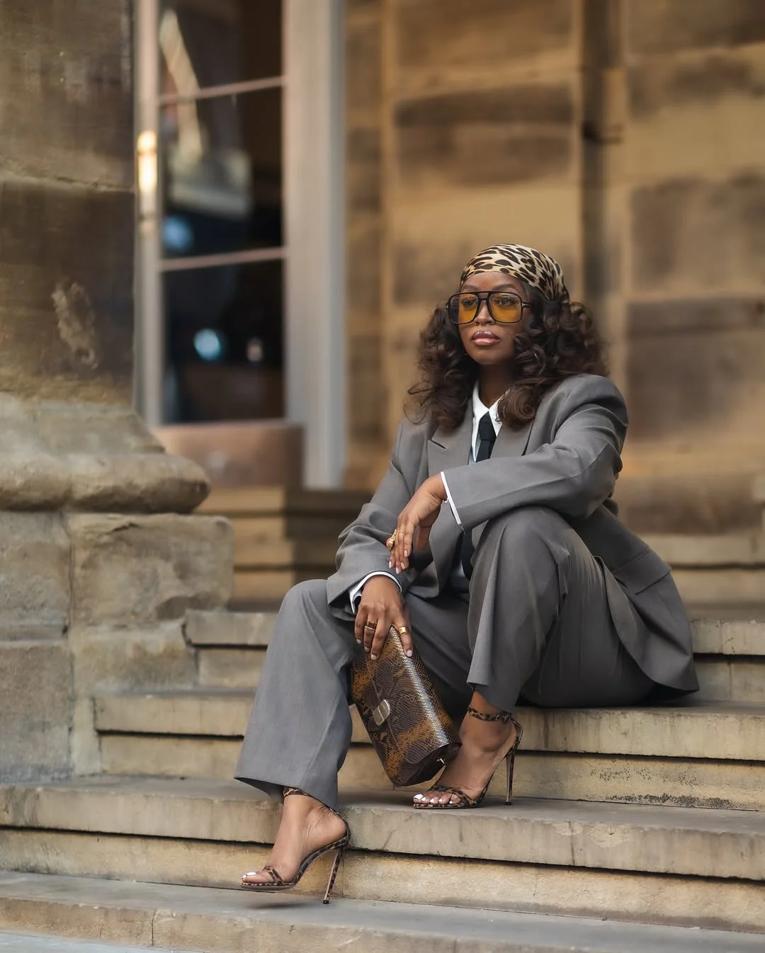 fall street fashion nyc 2026 Leopard Accessories Are Giving Tailored Looks More Personality
