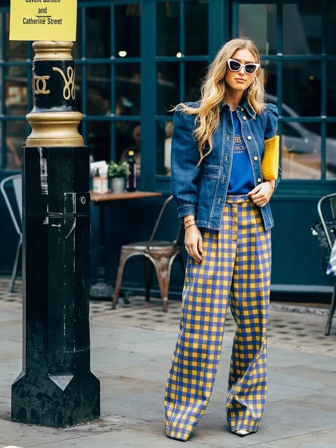 fall street fashion nyc 2026 Bold Plaid Trousers Bring Back Fashion-Girl Energy