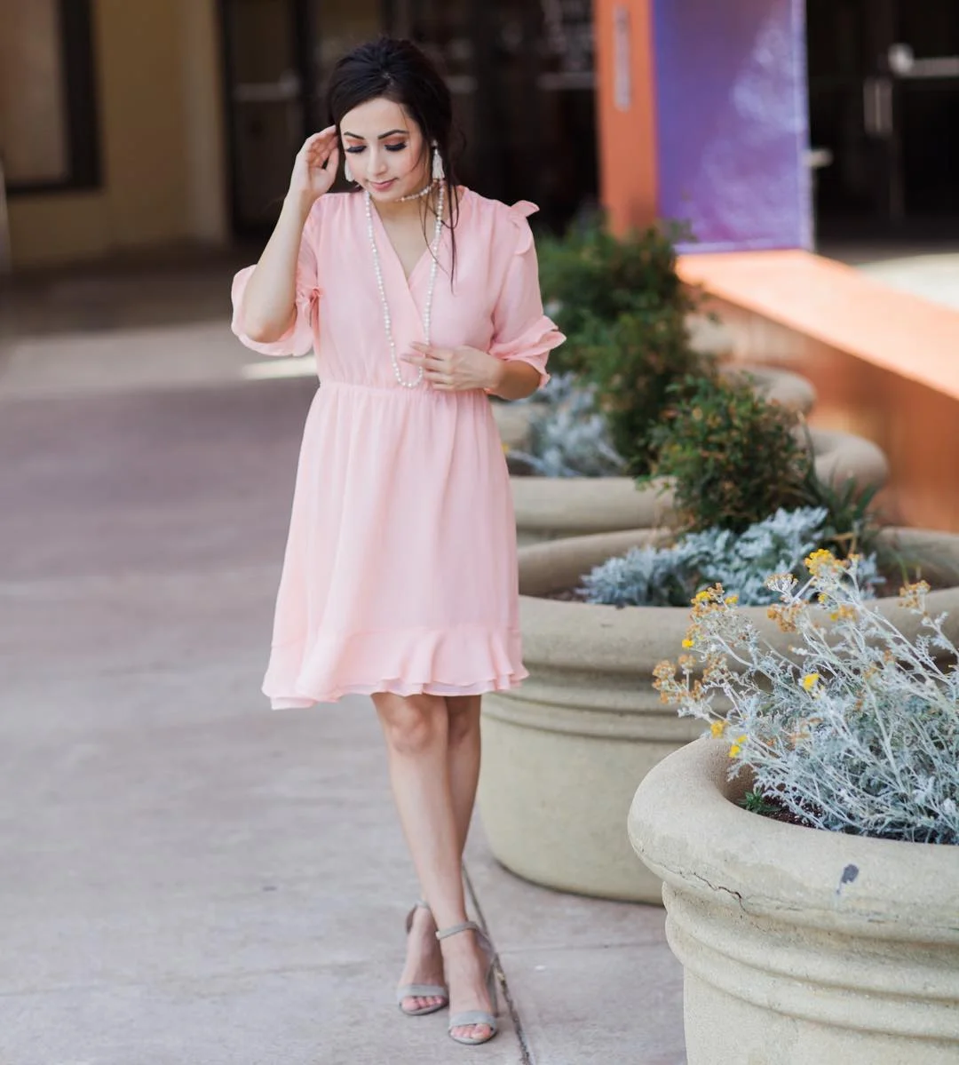 fall wedding guest dress 2026 Blush Pink Mini Dresses For Early Fall Celebrations