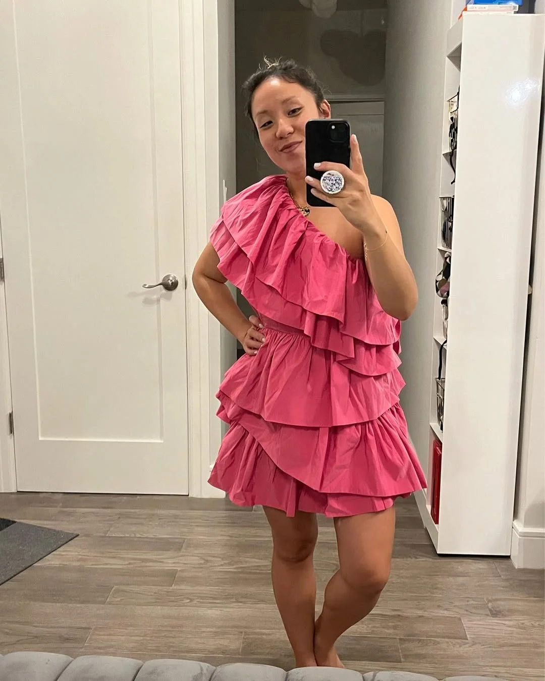 fall wedding guest dress 2026 Hot Pink Ruffles For Bold Cocktail Party Energy