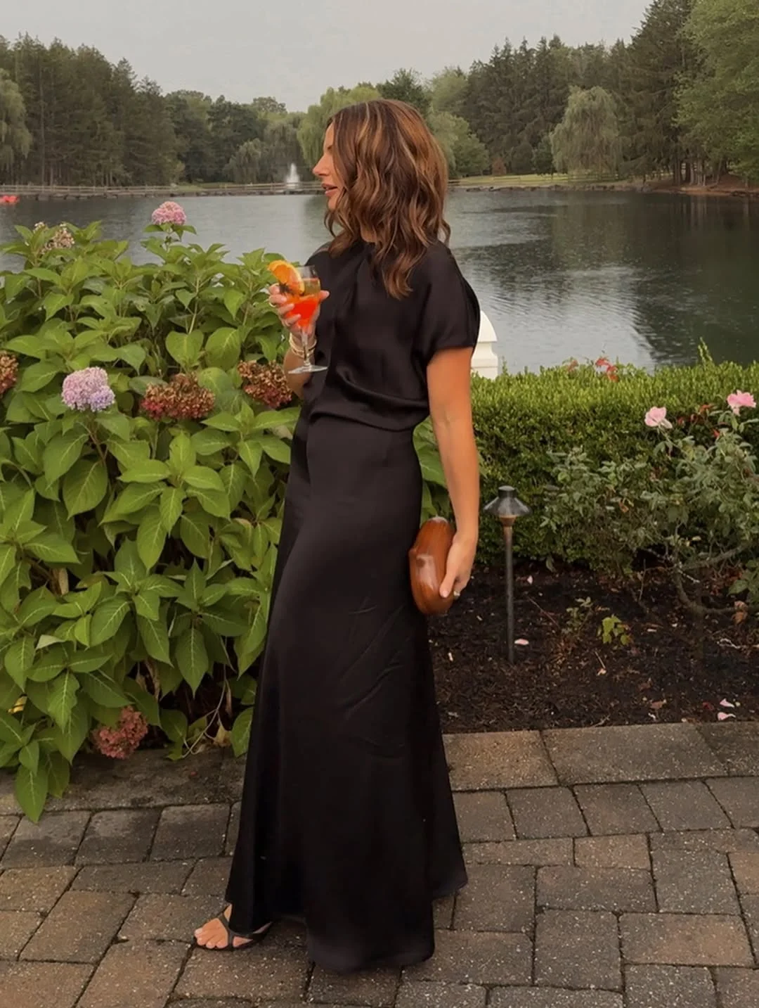 fall wedding guest dress 2026 Minimal Black Satin For Timeless November Weddings