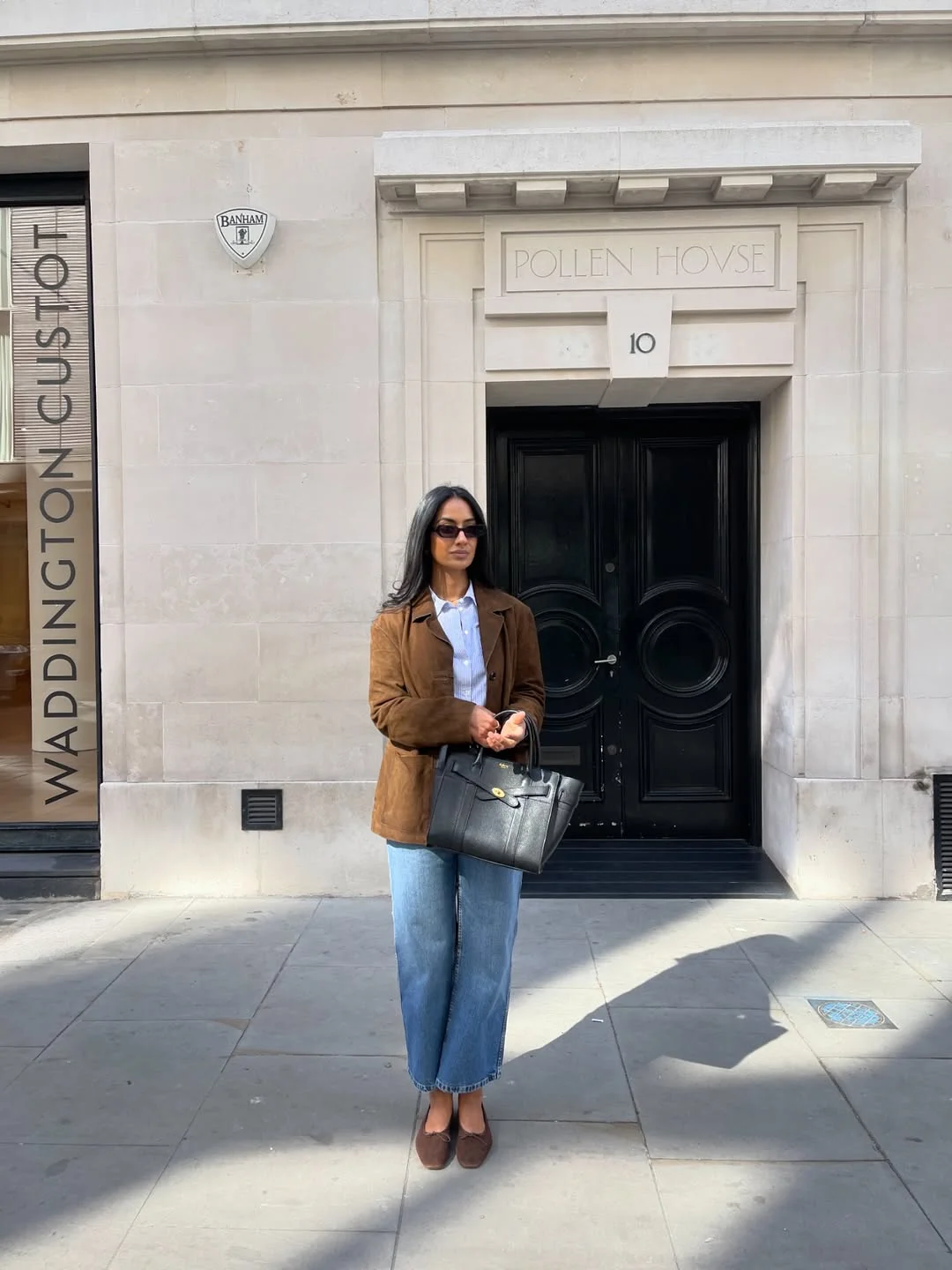 fall work outfits 2026 Brown Suede Jacket With Relaxed Office Denim