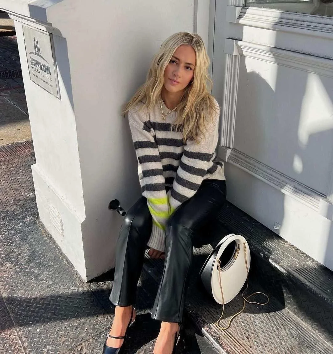 New trends: fall fashion 2026 Striped Knitwear And Leather Pants Are Becoming The Cool-Girl Uniform