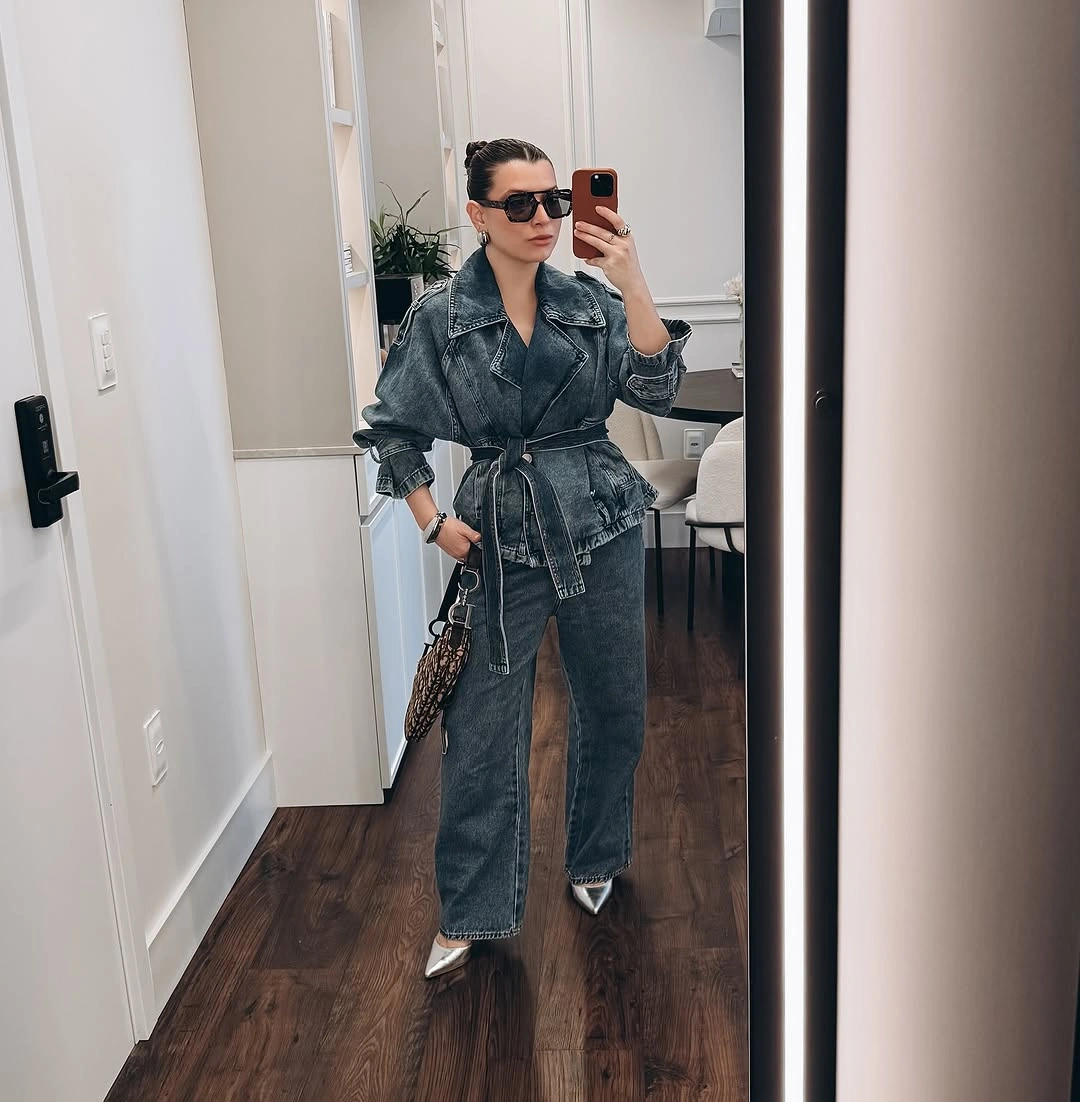 must have fall outfits 2026 Modern Denim-on-Denim Returns with Sophistication