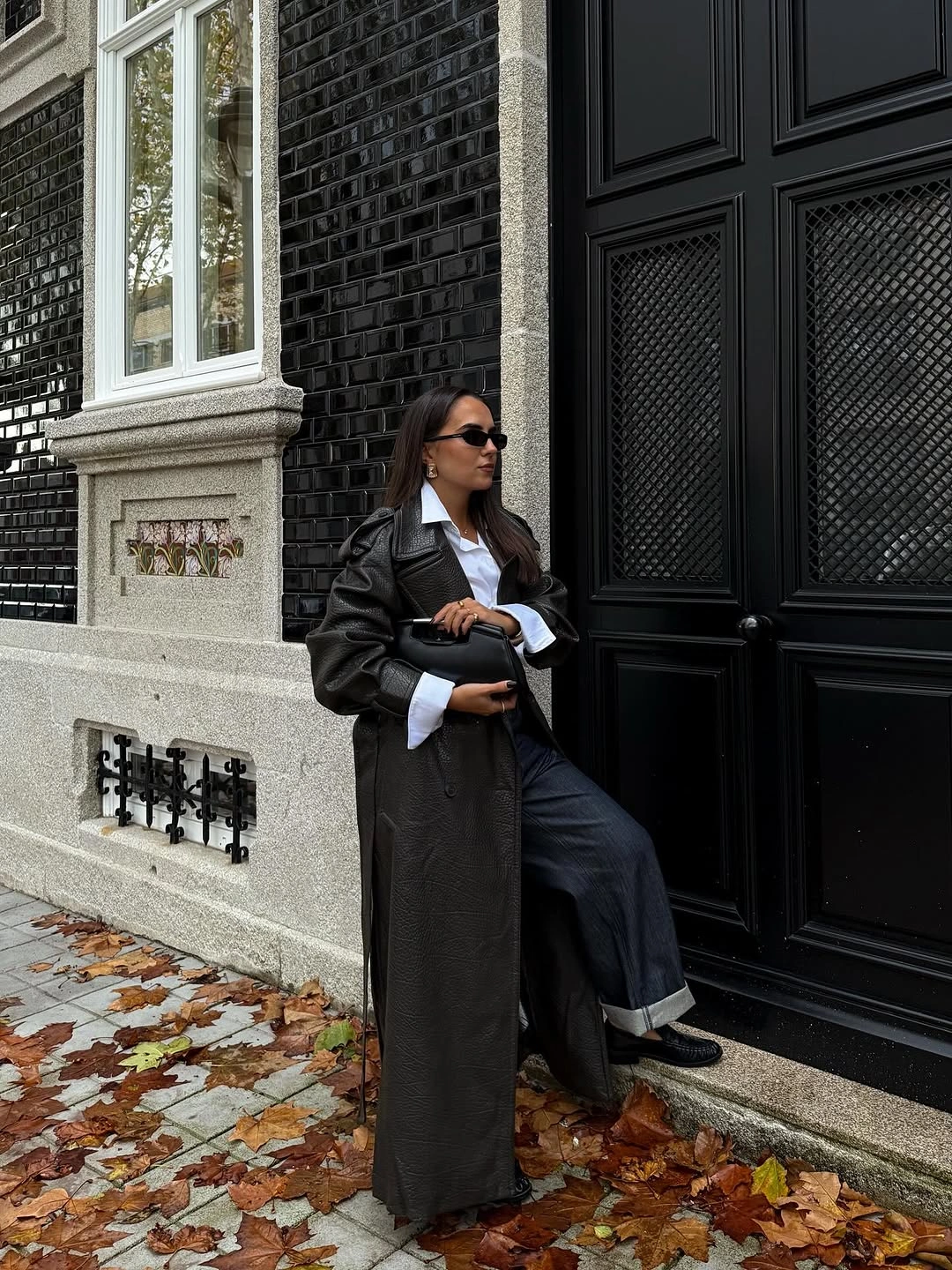 must have fall outfits 2026 A Leather Trench Instantly Elevates Everyday Denim