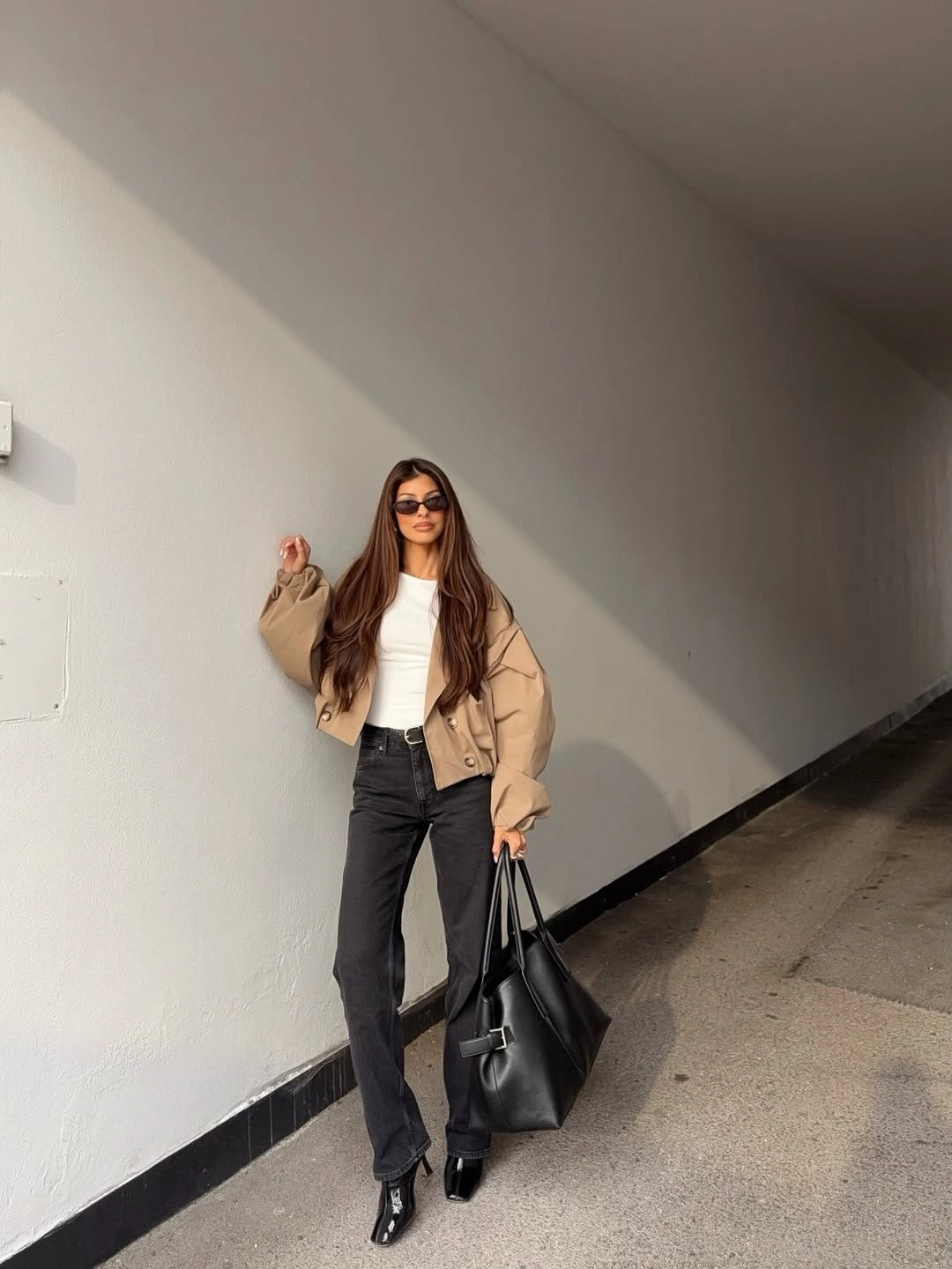 must have fall outfits 2026 Relaxed Denim and a Cropped Jacket for Everyday Style