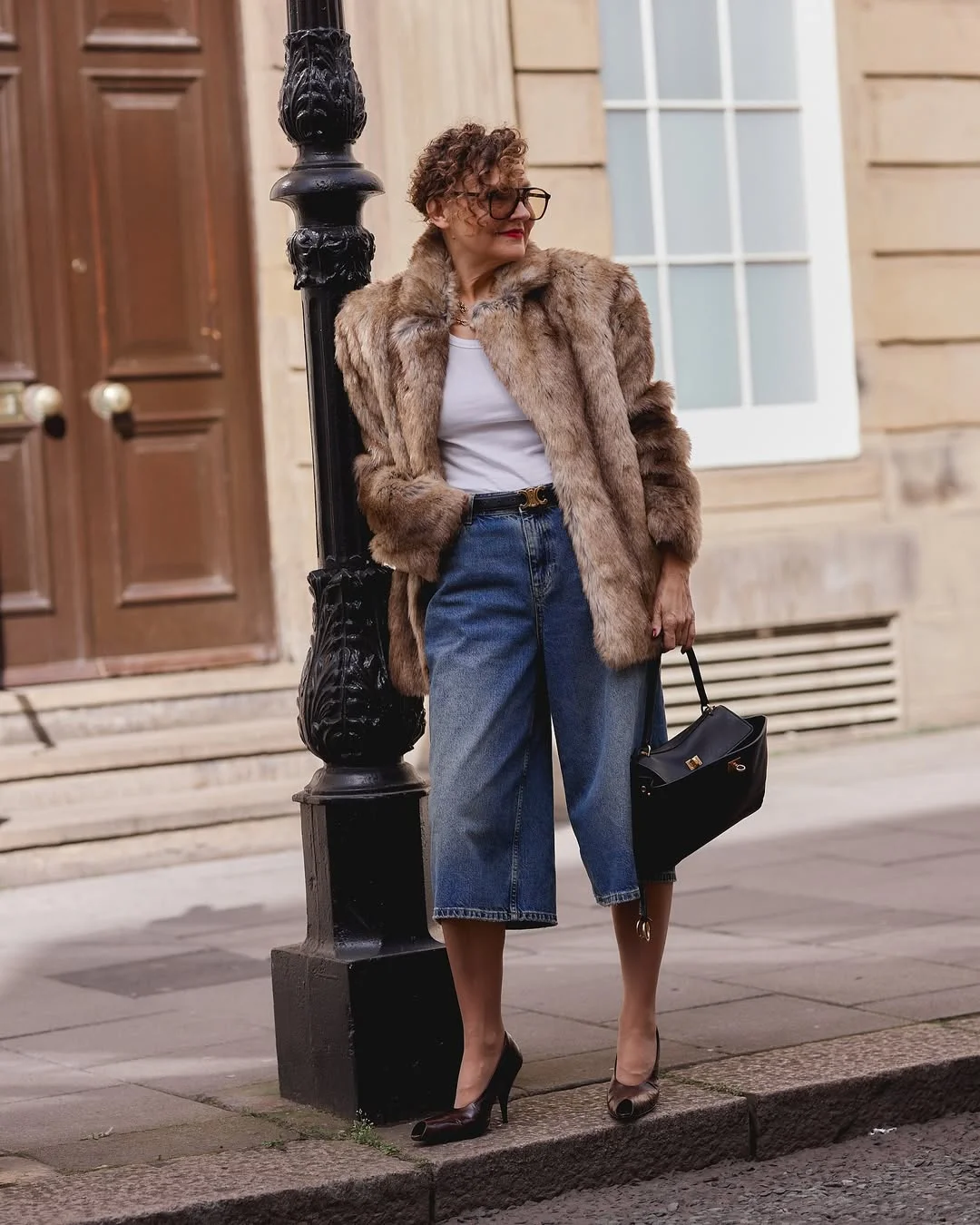 what to wear in fall 2026 over 50 Mixing Luxe Texture with Relaxed Denim