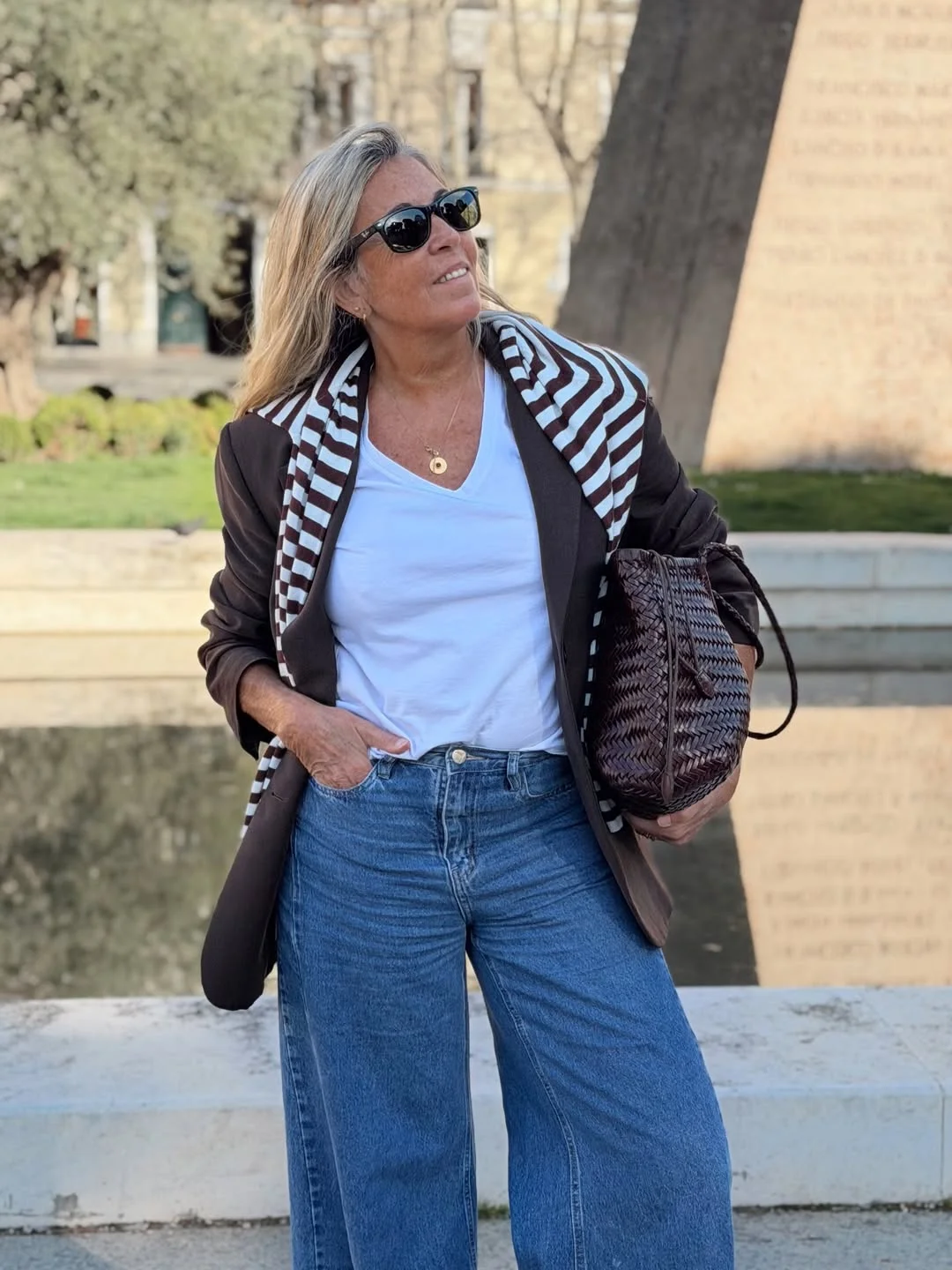 what to wear in fall 2026 over 50 Chocolate Brown Layers with Relaxed Denim