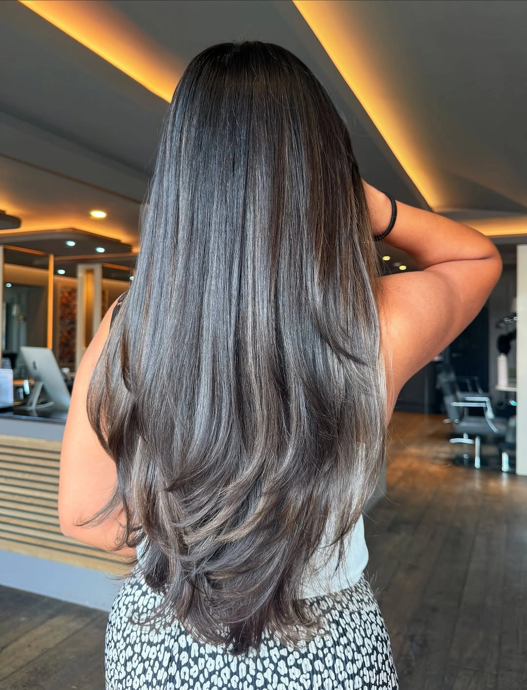 august hairstyles and color ideas 2026 Glossy Espresso Layers With A Sleek Expensive Finish