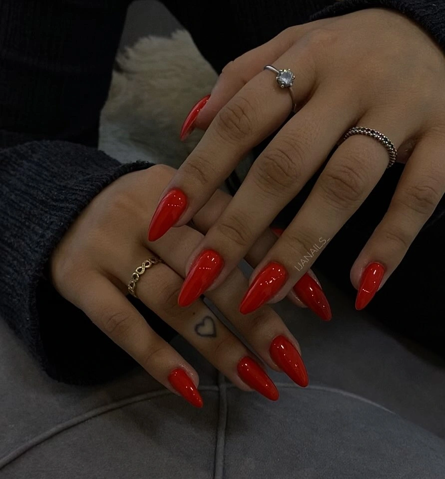 august nails color 2026 Classic Cherry Red That Never Goes Out of Style