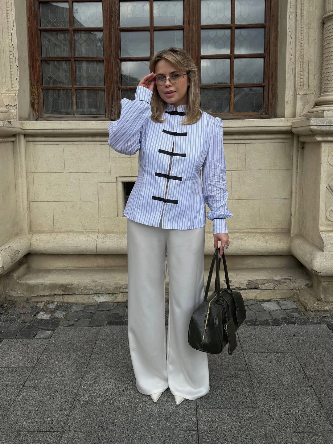 august outfits 2026 Tailored Stripes and Wide-Leg Trousers for an Elegant August Refresh