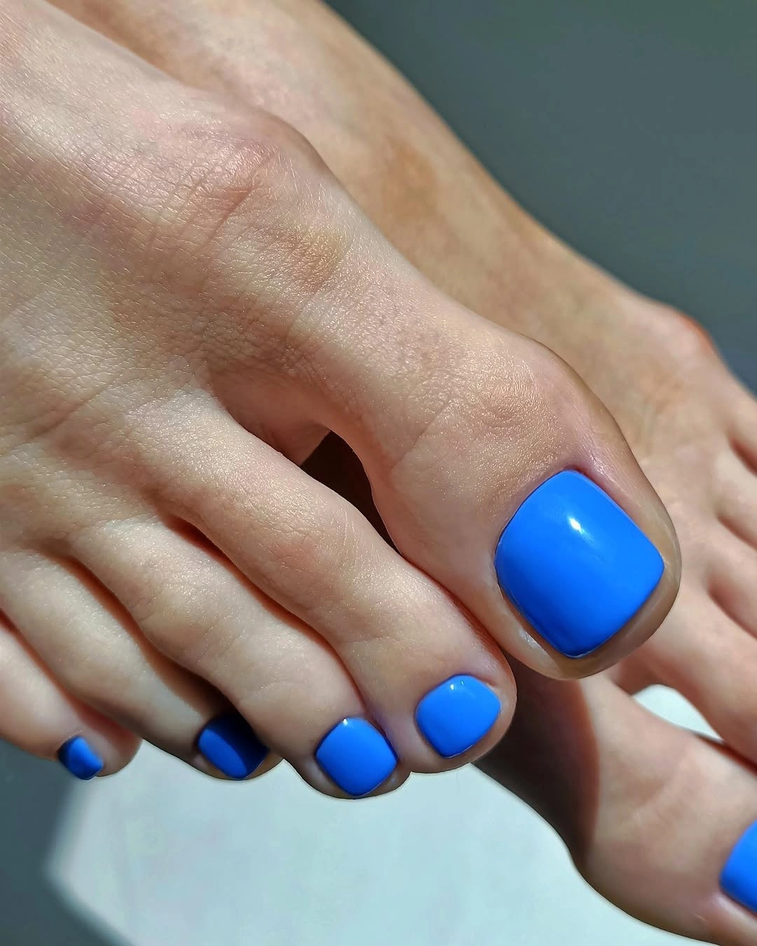 august pedicure nails ideas 2026 Electric Blue Pedicure For A Bold Summer Statement