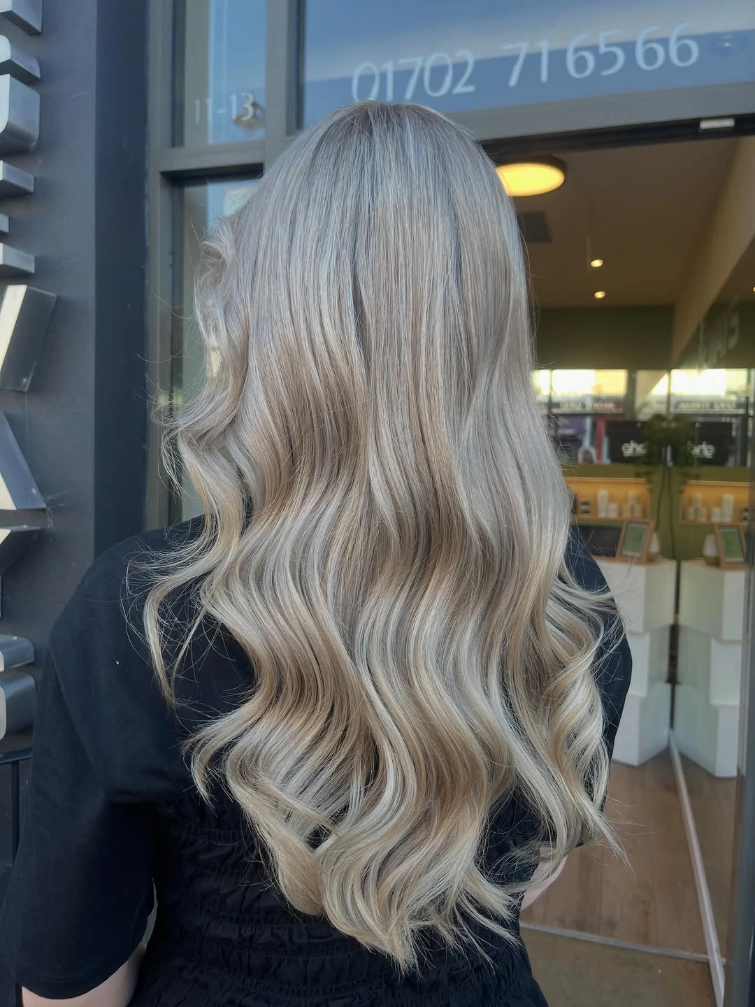 babylights hair ideas Icy Blonde Babylights on Long Soft Waves
