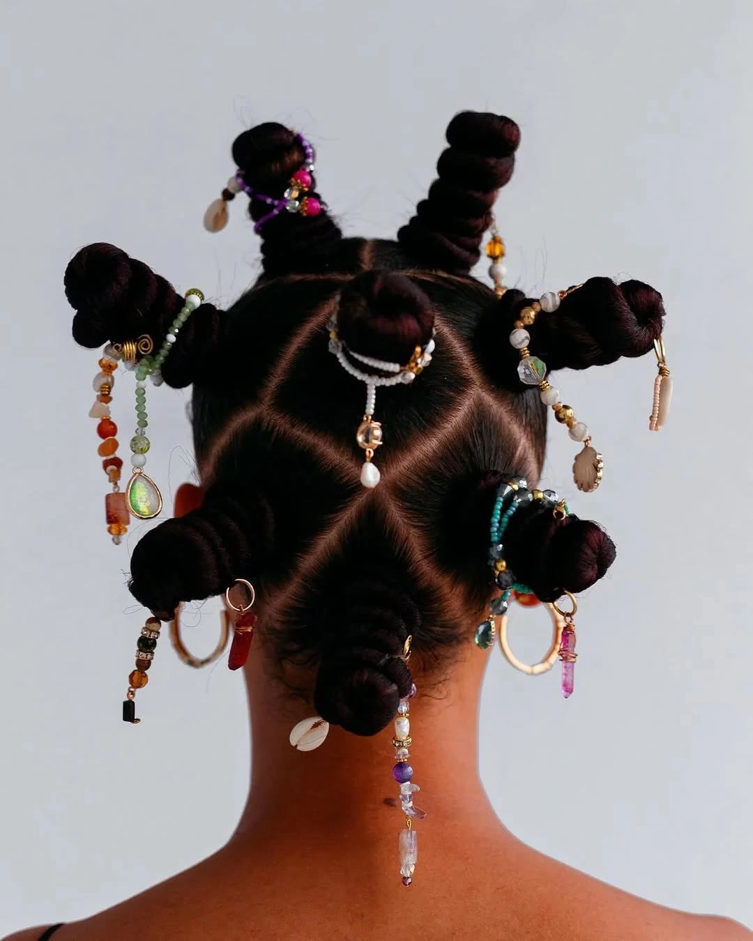 bantu knots hairstyles Statement Bantu Knots With Artistic Hair Jewelry