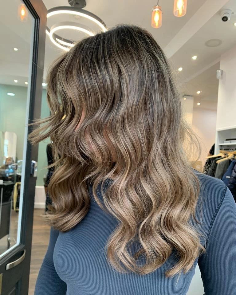 beige blond hair color Soft Mocha Beige Blonde for Medium-Length Hair