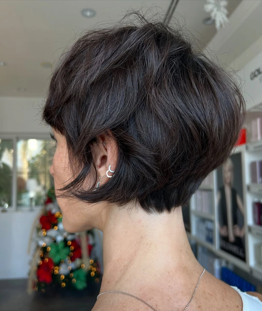bixie haircut Voluminous Crown with a Clean Nape for Maximum Dimension
