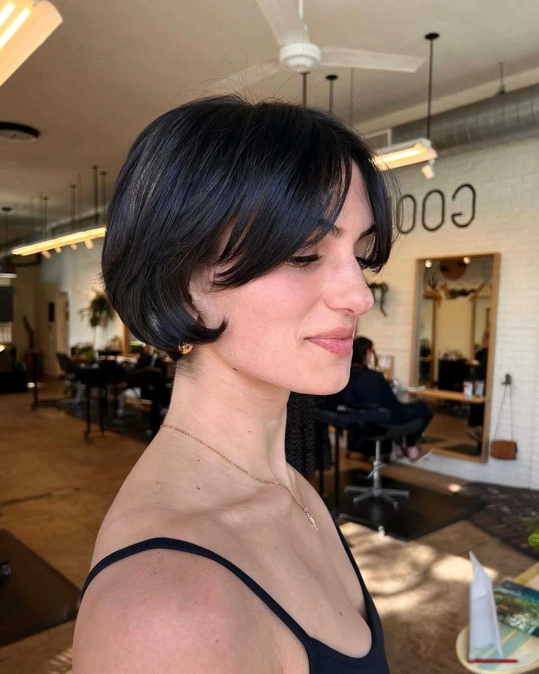 bixie haircut Rounded Bixie with Curtain Bangs and Parisian Elegance
