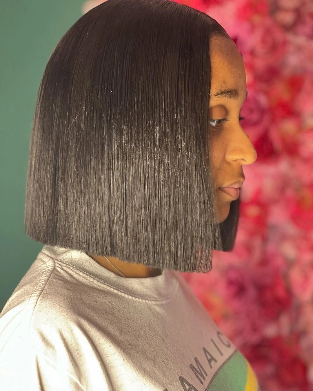 bob hairstyles for black women Ultra-Precise Blunt Bob with Glass Hair Shine