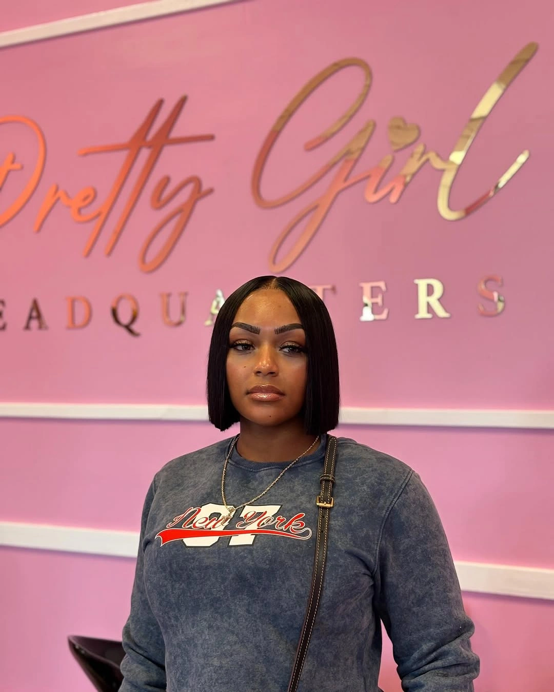 bob hairstyles for black women Minimalist Center-Part Bob with Everyday Elegance