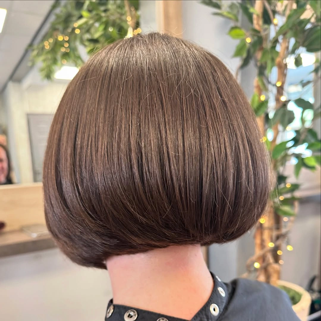 bobbed haircut for women Classic Precision Bob with Soft Rounded Volume