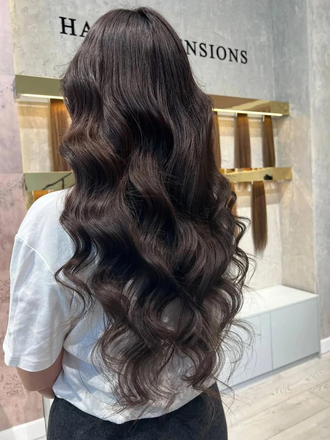 body waves hairstyle Rich Espresso Body Waves With a Mirror-Like Shine