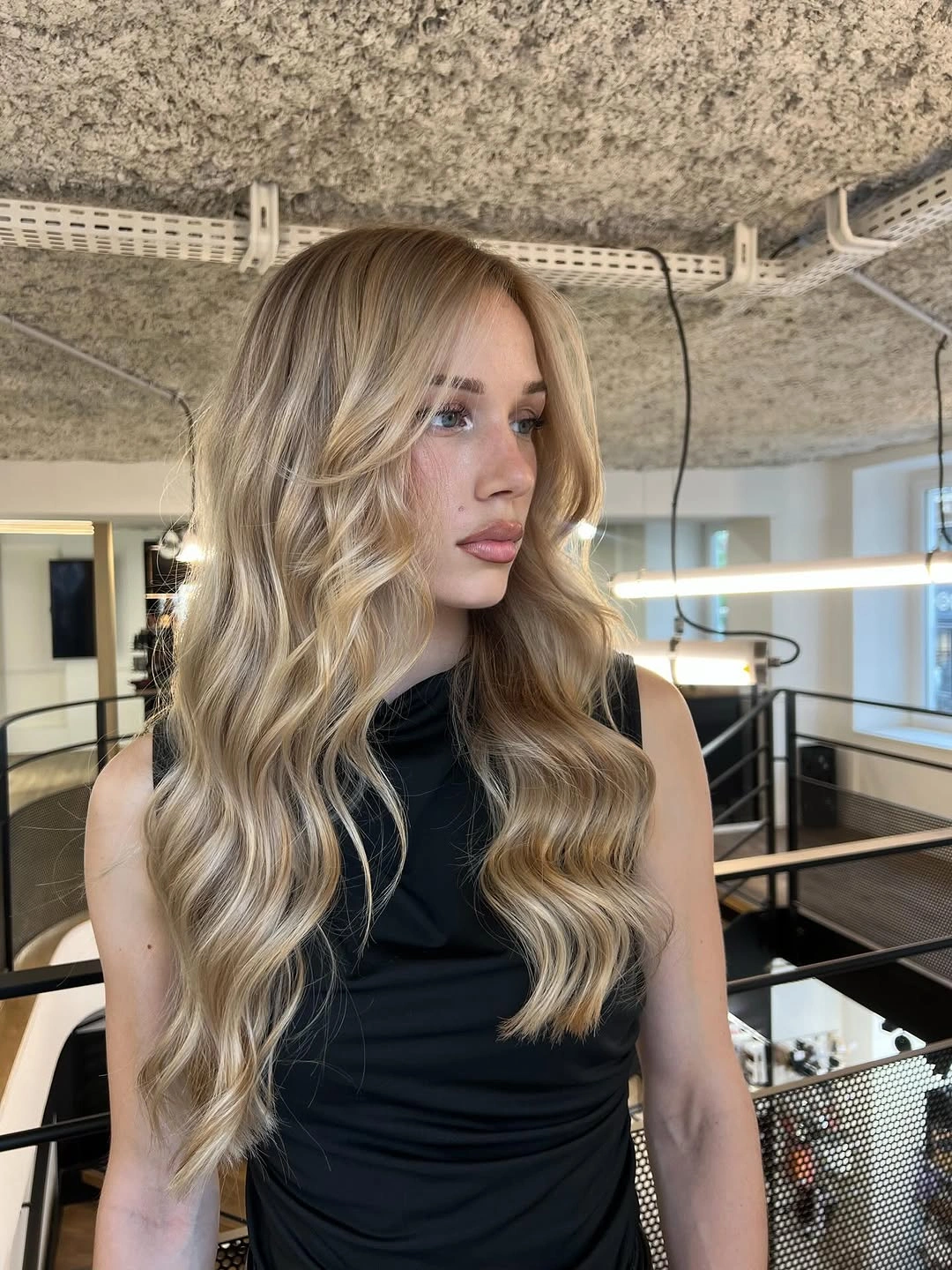 body waves hairstyle Soft Blonde Body Waves With Airy Dimension