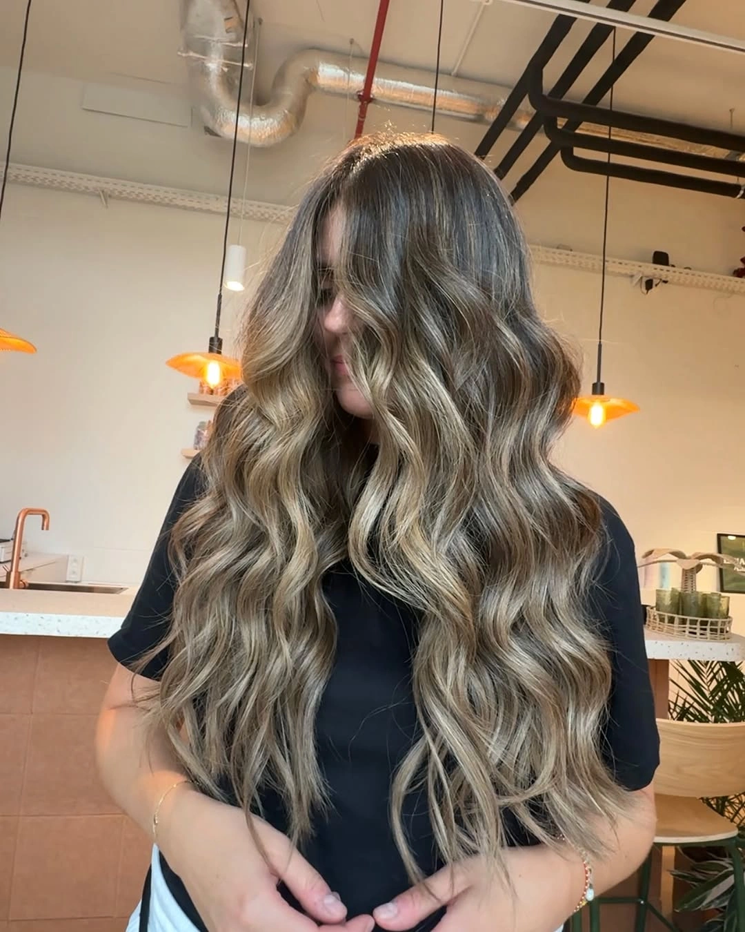 body waves hairstyle Dimensional Bronde Body Waves With Effortless Volume