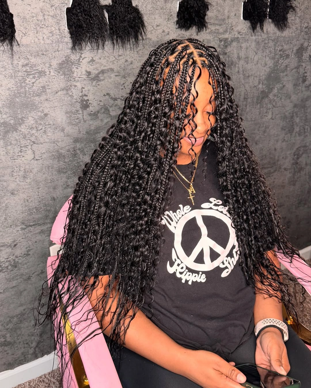 bora bora braids hairstyle Extra-Long Bora Bora Braids with Voluminous Curly Ends